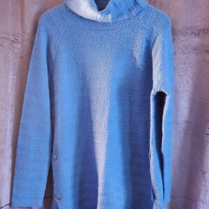 ellos Light Blue Cowl Neck Sweater